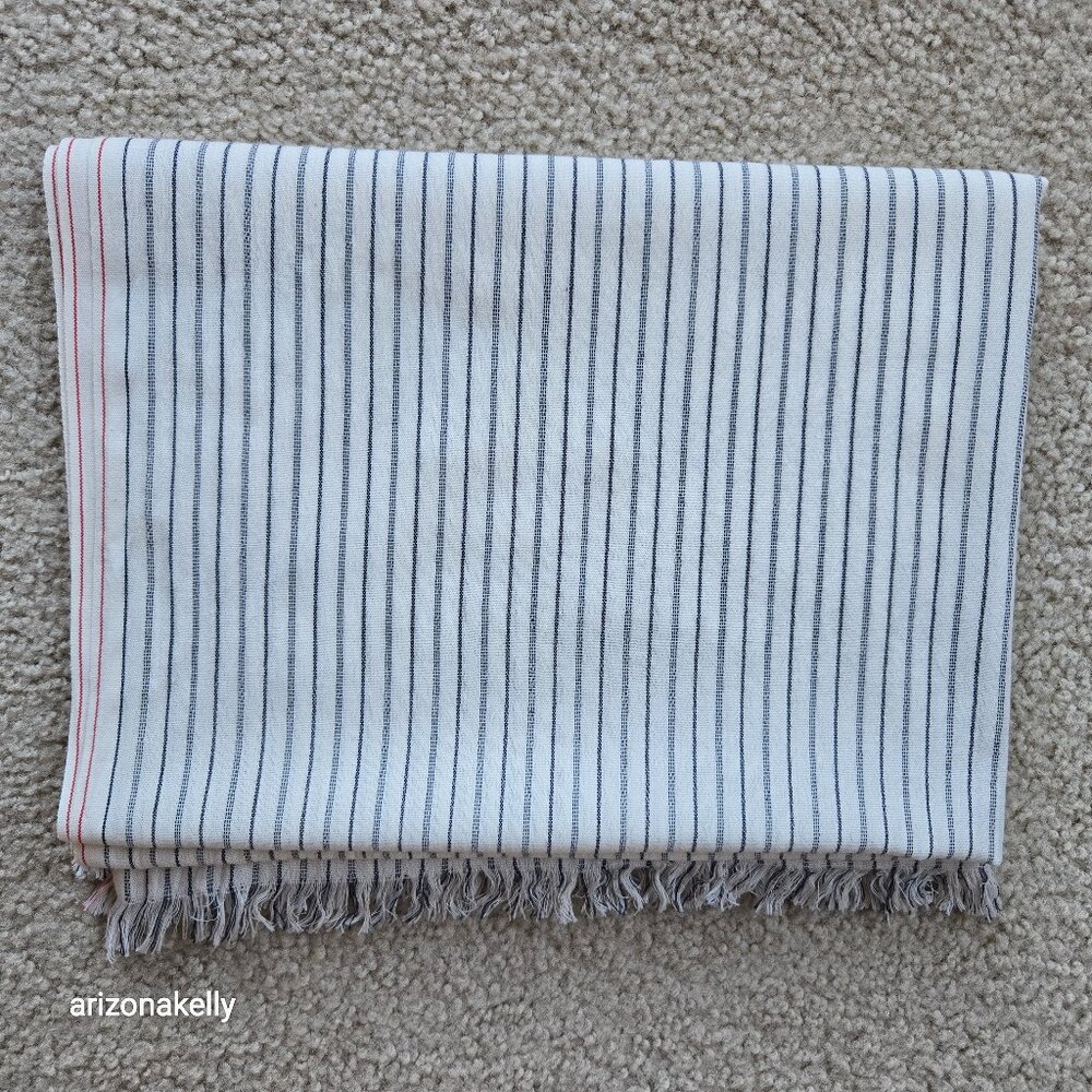 J. Crew Cotton Pinstripe Ticking Lightweight Scarf